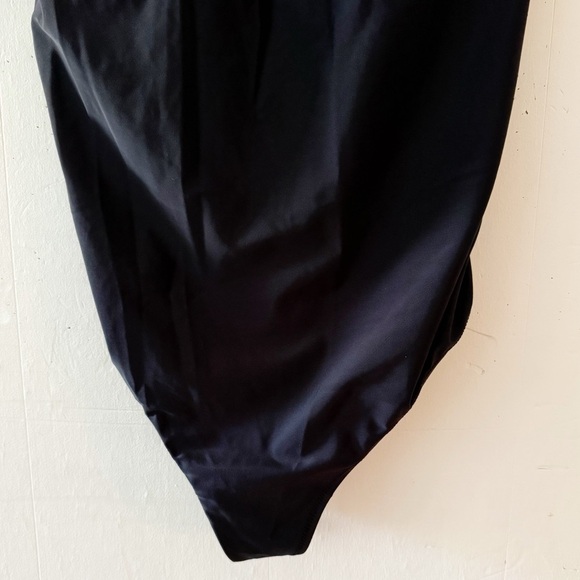 Motherhood Maternity Black Criss-Cross Back Beach Bump One Piece Swimsuit Size L - Picture 3 of 9